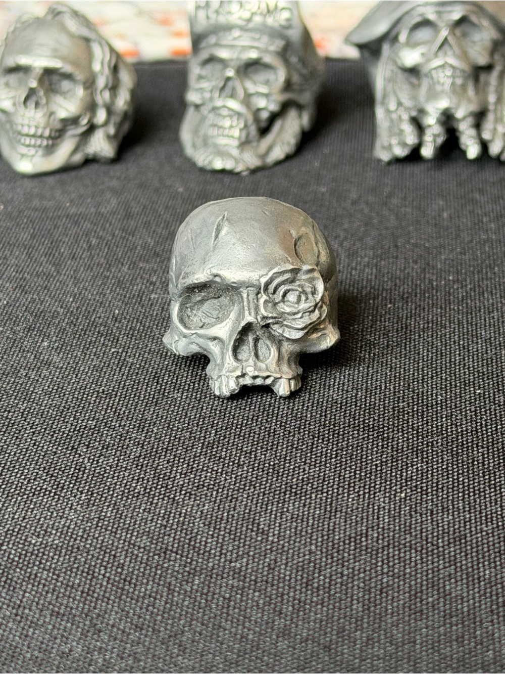 Men's Silver-Tone Skull Rings - Phantom Bones